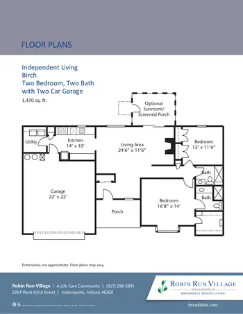 Floorplan of Robin Run Village, Assisted Living, Nursing Home, Independent Living, CCRC, Indianapolis, IN 13