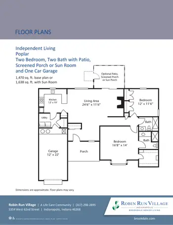 Floorplan of Robin Run Village, Assisted Living, Nursing Home, Independent Living, CCRC, Indianapolis, IN 14