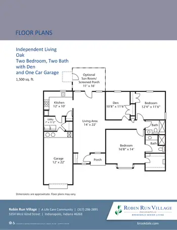 Floorplan of Robin Run Village, Assisted Living, Nursing Home, Independent Living, CCRC, Indianapolis, IN 16