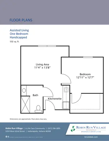 Floorplan of Robin Run Village, Assisted Living, Nursing Home, Independent Living, CCRC, Indianapolis, IN 19