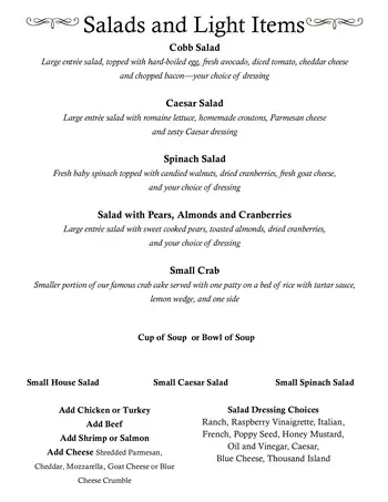 Dining menu of Bell Trace, Assisted Living, Nursing Home, Independent Living, CCRC, Bloomington, IN 3