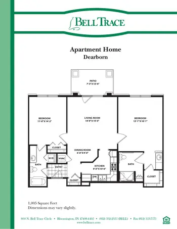 Floorplan of Bell Trace, Assisted Living, Nursing Home, Independent Living, CCRC, Bloomington, IN 1
