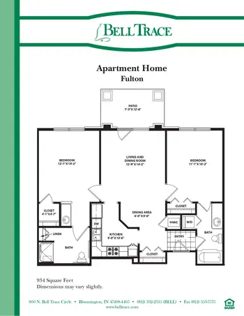 Floorplan of Bell Trace, Assisted Living, Nursing Home, Independent Living, CCRC, Bloomington, IN 2