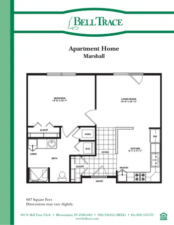 Floorplan of Bell Trace, Assisted Living, Nursing Home, Independent Living, CCRC, Bloomington, IN 5