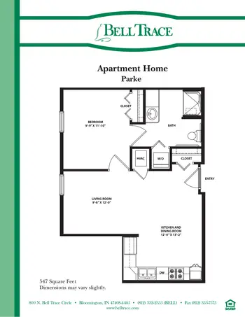 Floorplan of Bell Trace, Assisted Living, Nursing Home, Independent Living, CCRC, Bloomington, IN 8
