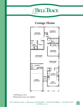 Floorplan of Bell Trace, Assisted Living, Nursing Home, Independent Living, CCRC, Bloomington, IN 11