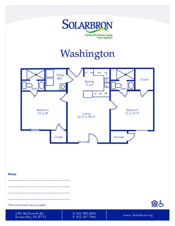 Floorplan of Solarbron, Assisted Living, Nursing Home, Independent Living, CCRC, Evansville, IN 6