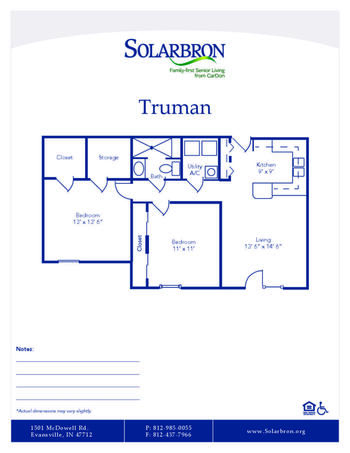 Floorplan of Solarbron, Assisted Living, Nursing Home, Independent Living, CCRC, Evansville, IN 7