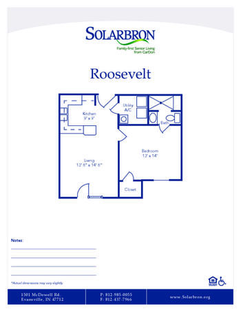 Floorplan of Solarbron, Assisted Living, Nursing Home, Independent Living, CCRC, Evansville, IN 8