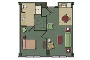 Floorplan of Garden Plaza at Cleveland, Assisted Living, Nursing Home, Independent Living, CCRC, Cleveland, TN 2