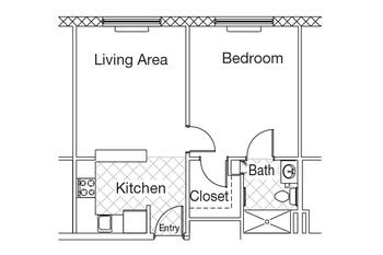 Floorplan of Westside Garden Plaza, Assisted Living, Nursing Home, Independent Living, CCRC, Indianapolis, IN 1