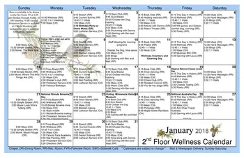 Activity Calendar of Cerenity Senior Care Marian of Saint Paul, Assisted Living, Nursing Home, Independent Living, CCRC, St Paul, MN 1