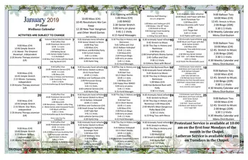 Activity Calendar of Cerenity Senior Care Marian of Saint Paul, Assisted Living, Nursing Home, Independent Living, CCRC, St Paul, MN 4