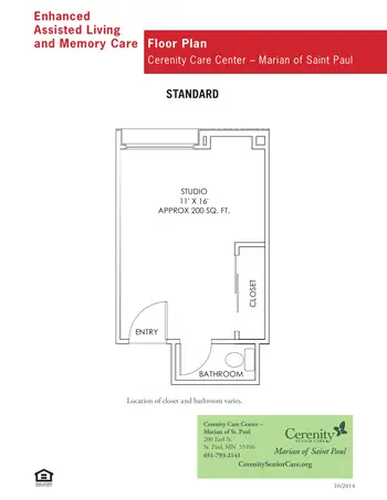 Floorplan of Cerenity Senior Care Marian of Saint Paul, Assisted Living, Nursing Home, Independent Living, CCRC, St Paul, MN 3
