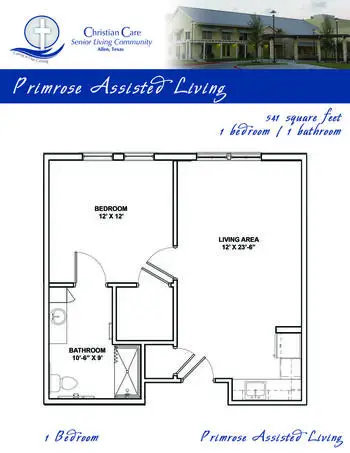 Floorplan of Christian Care Communities and Services – Allen, Assisted Living, Nursing Home, Independent Living, CCRC, Allen, TX 2