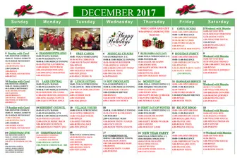 Activity Calendar of Hartsfield Village, Assisted Living, Nursing Home, Independent Living, CCRC, Munster, IN 1