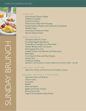 Dining menu of La Costa Glen, Assisted Living, Nursing Home, Independent Living, CCRC, Carlsbad, CA 8