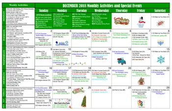 Activity Calendar of University Village Thousand Oaks, Assisted Living, Nursing Home, Independent Living, CCRC, Thousand Oaks, CA 2
