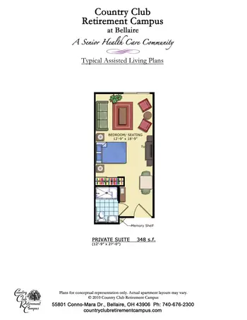 Floorplan of Country Club Retirement Campus Bellaire, Assisted Living, Nursing Home, Independent Living, CCRC, Bellaire, OH 2