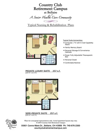 Floorplan of Country Club Retirement Campus Bellaire, Assisted Living, Nursing Home, Independent Living, CCRC, Bellaire, OH 3