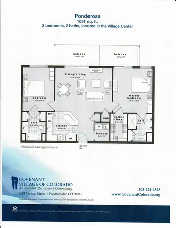 Floorplan of Covenant Living of Colorado, Assisted Living, Nursing Home, Independent Living, CCRC, Westminster, CO 1