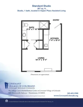 Floorplan of Covenant Living of Colorado, Assisted Living, Nursing Home, Independent Living, CCRC, Westminster, CO 15