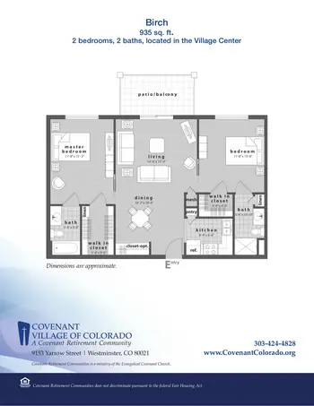 Floorplan of Covenant Living of Colorado, Assisted Living, Nursing Home, Independent Living, CCRC, Westminster, CO 3