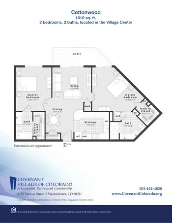 Floorplan of Covenant Living of Colorado, Assisted Living, Nursing Home, Independent Living, CCRC, Westminster, CO 4