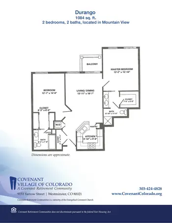 Floorplan of Covenant Living of Colorado, Assisted Living, Nursing Home, Independent Living, CCRC, Westminster, CO 5