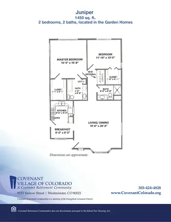 Floorplan of Covenant Living of Colorado, Assisted Living, Nursing Home, Independent Living, CCRC, Westminster, CO 6