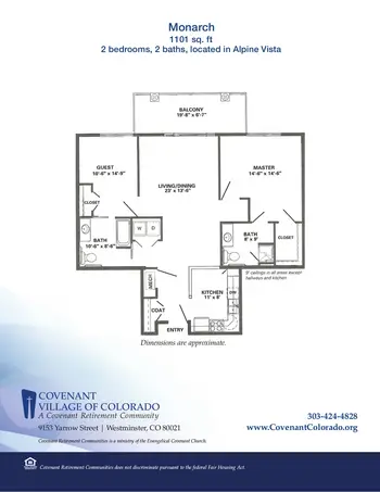 Floorplan of Covenant Living of Colorado, Assisted Living, Nursing Home, Independent Living, CCRC, Westminster, CO 7