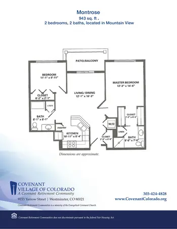 Floorplan of Covenant Living of Colorado, Assisted Living, Nursing Home, Independent Living, CCRC, Westminster, CO 8