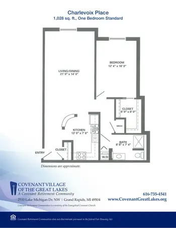 Floorplan of Covenant Living of the Great Lakes, Assisted Living, Nursing Home, Independent Living, CCRC, Grand Rapids, MI 1