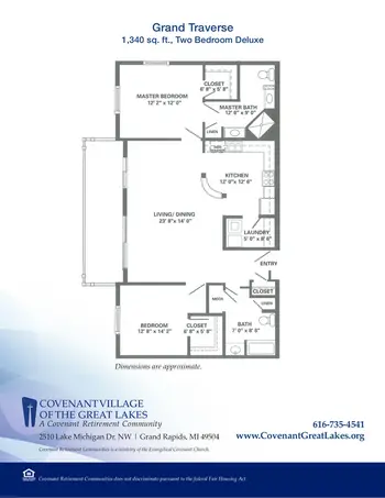 Floorplan of Covenant Living of the Great Lakes, Assisted Living, Nursing Home, Independent Living, CCRC, Grand Rapids, MI 3