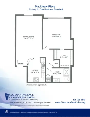 Floorplan of Covenant Living of the Great Lakes, Assisted Living, Nursing Home, Independent Living, CCRC, Grand Rapids, MI 6