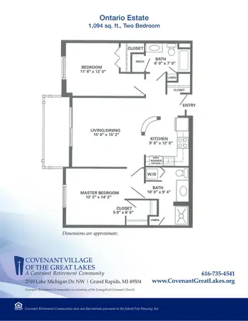 Floorplan of Covenant Living of the Great Lakes, Assisted Living, Nursing Home, Independent Living, CCRC, Grand Rapids, MI 8