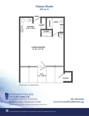 Floorplan of Covenant Living of Northbrook, Assisted Living, Nursing Home, Independent Living, CCRC, Northbrook, IL 5