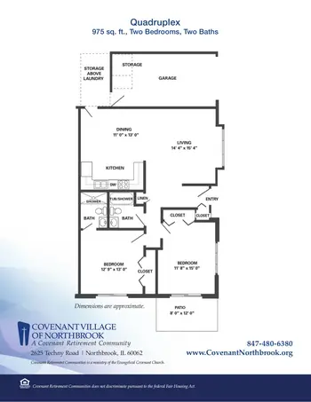 Floorplan of Covenant Living of Northbrook, Assisted Living, Nursing Home, Independent Living, CCRC, Northbrook, IL 8