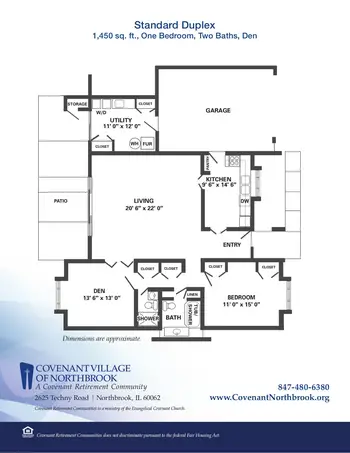 Floorplan of Covenant Living of Northbrook, Assisted Living, Nursing Home, Independent Living, CCRC, Northbrook, IL 9