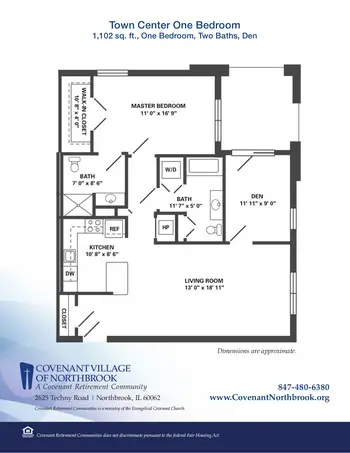 Floorplan of Covenant Living of Northbrook, Assisted Living, Nursing Home, Independent Living, CCRC, Northbrook, IL 10
