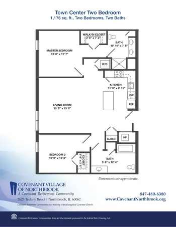 Floorplan of Covenant Living of Northbrook, Assisted Living, Nursing Home, Independent Living, CCRC, Northbrook, IL 11