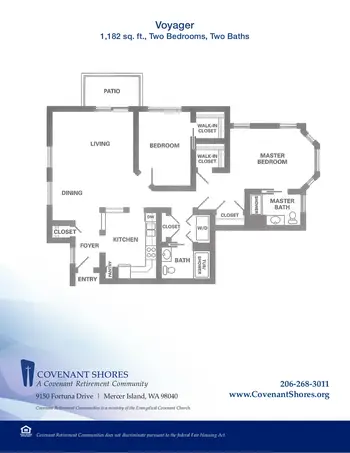Floorplan of Covenant Living at the Shores, Assisted Living, Nursing Home, Independent Living, CCRC, Mercer Island, WA 12