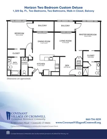 Floorplan of Covenant Living of Cromwell, Assisted Living, Nursing Home, Independent Living, CCRC, Cromwell, CT 9