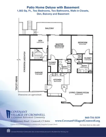Floorplan of Covenant Living of Cromwell, Assisted Living, Nursing Home, Independent Living, CCRC, Cromwell, CT 11