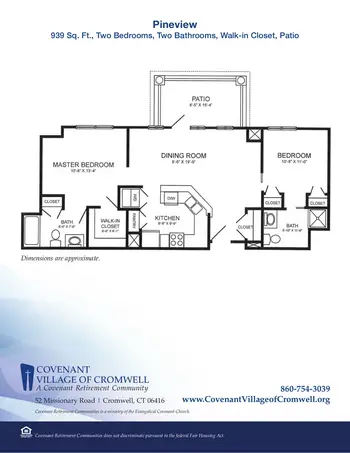 Floorplan of Covenant Living of Cromwell, Assisted Living, Nursing Home, Independent Living, CCRC, Cromwell, CT 14