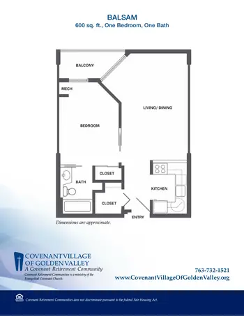 Floorplan of Covenant Living of Golden Valley, Assisted Living, Nursing Home, Independent Living, CCRC, Golden Valley, MN 2