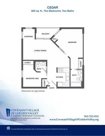 Floorplan of Covenant Living of Golden Valley, Assisted Living, Nursing Home, Independent Living, CCRC, Golden Valley, MN 4