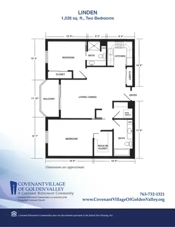 Floorplan of Covenant Living of Golden Valley, Assisted Living, Nursing Home, Independent Living, CCRC, Golden Valley, MN 5