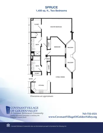 Floorplan of Covenant Living of Golden Valley, Assisted Living, Nursing Home, Independent Living, CCRC, Golden Valley, MN 6