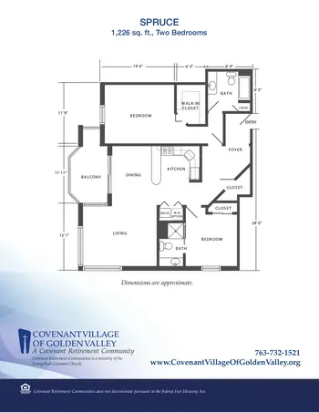 Floorplan of Covenant Living of Golden Valley, Assisted Living, Nursing Home, Independent Living, CCRC, Golden Valley, MN 7